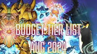 YUGIOH BUDGET Deck Tier List Aug 2024