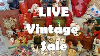 LIVE VINTAGE CHRISTMAS SALE! | Thrifter Junker Vintage Hunter