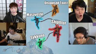 Sykkuno is CHAINED TOGETHER with Disguised Toast, Masayoshi, and Shiphtur
