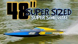 New Proboat Super SonicWake 48" Self-Righting Deep-V 8s RTR Rc Boat Review & Maiden