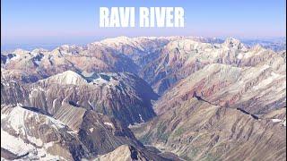 Aerial view of Ravi River