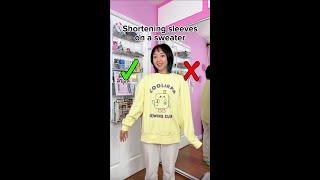 How to shorten sleeves on a sweater or hoodie | Sewing tutorial