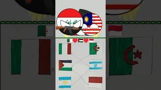 Palestine  VS Israel  Supporter countries flag Drawing #shorts #trending  #countryballs