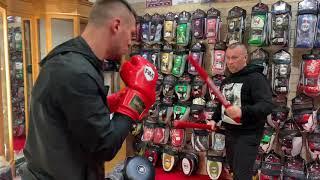 Pro Boxer Pawel Stepien 12-0-11 KO From Poland visiting RingMaster Shop in Cardiff 