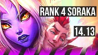 SORAKA & Jinx vs RAKAN & Ashe (SUP) | Rank 4 Soraka, 6k comeback | NA Challenger | 14.13