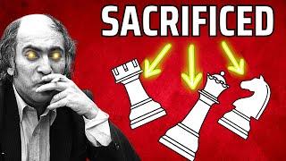 Mikhail Tal SACRIFICED 3 PIECES!!  Mikhail Tal vs Robert Forbes 1988 Chess Game