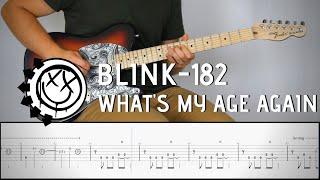 BLINK-182 - WHAT'S MY AGE AGAIN | Guitar Cover Tutorial (FREE TAB)