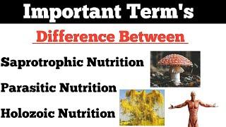 Nutrition:- Saprotrophic Nutrition || Parasitic Nutrition || Holozoic Nutrition || By Dadhich Sir