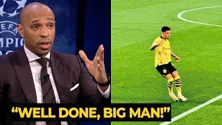 Thierry Henry HIGH PRAISE for Jadon Sancho's stunning performance vs PSG | Manchester United News