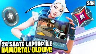 24 saatte SIFIR hesabı LAPTOP ile İMMORTAL yaptım! | Valorant