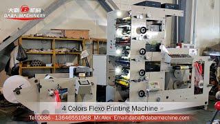 Flexographic printing machine Automatic 4 colors card label paper cup