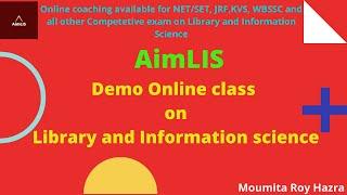 Demo class on library and information science | Online Coaching | NET KVS WBSSC  All Competitive xm