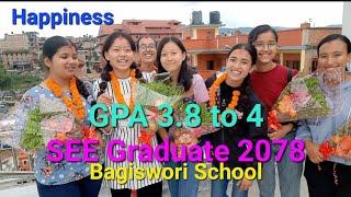 Happiness:SEE Graduate2078(GPA3.8 to 4),ShreeshaBinitaSenzenResmaIsworiSarinaTejasweeBagisworiSchool