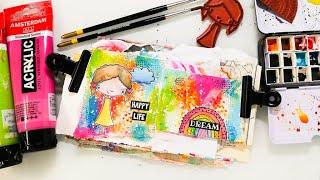 Easy Art Journal Page - Mixed Media Tutorial