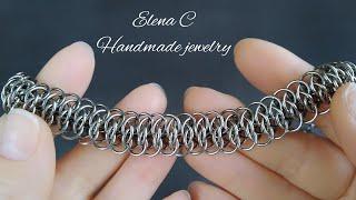 Viperscale Weave Tutorial How to make bracelet ChainMaille Браслет Кольчужное плетение Мастер Класс