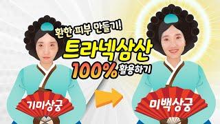 트라넥삼산(트라넥사믹애씨드) 100%활용하기 - 기미상궁! 미백상궁되기! 환한피부만들기