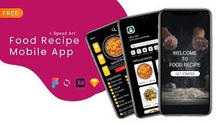 Designing a Food Recipe App | UI UX SPEED DESIGN in Figma | Multileo.