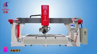 5 Axis CNC stone cutting machine with water jet