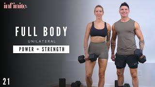 45 Min FULL BODY WORKOUT with WEIGHTS | POWER & STRENGTH