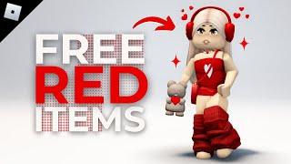 HURRY! GET EVERY RED FREE ROBLOX ITEMS ️