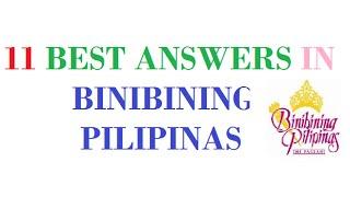 Top 11 Best Answers in Binibining Pilipinas