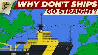 Why don't ships go straight? | Great Circles