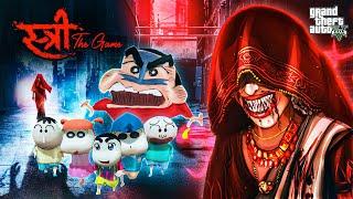 Franklin and Shinchan & his Friends Fight With Indian Ghost Stree 2 For Save Avengers GTA 5 (Hindi)