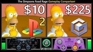 The Simpsons Road Rage (PlayStation 2 vs GameCube) Gameplay Comparison