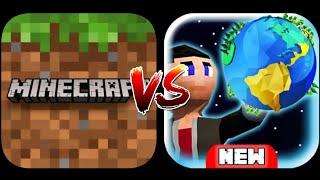 Minecraft PE VS EarthCraft 3D: Block Craft and World Exploration