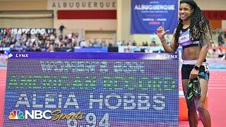 History MADE! Aleia Hobbs captures women's 60m indoor title with new U.S. record | NBC Sports