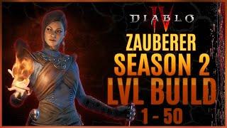 Diablo 4 - Zauberer Level Build - Season 2 - Magier  Feuer Build LvL 1-50