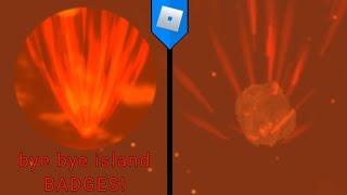 HOW TO GET "bye bye island" BADGES! silly sword game (ROBLOX)