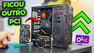 COLOQUEI A RX 580 DO ALIEXPRESS NO PC GAMER DE R$750 QUE COMPREI NA OLX, MUDOU MUITO!