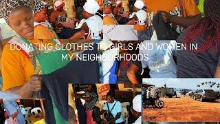 Donating clothes, shoes, handbags to women and Girls in my neighbourhood# watch full video