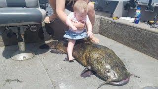 Jumbo Flathead Catfish On The Wisconsin River 2019!!!