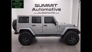 2018 JEEP WRANGLER SAHARA JK UNLIMITED BILLET SILVER LIFTED WALK AROUND REVIEW 11123 SOLD! SUMMIT