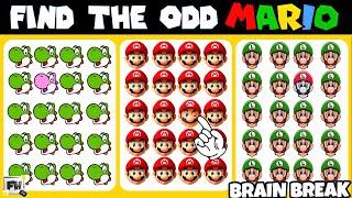 Can YOU Find the Odd One Out? Super Mario Edition | Kids  Brain Break