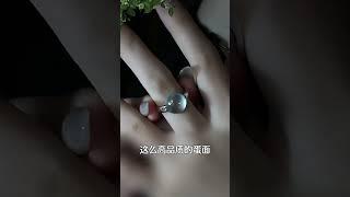 翡翠白冰蛋面戒指 #翡翠 #天然翡翠 #珠宝 #天然翡翠 #jewelry #珠寶 #shorts