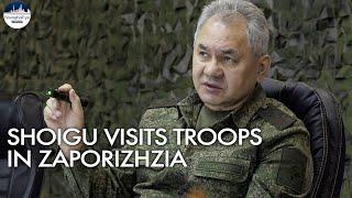 Russian defense minister Shoigu inspects troops in Ukrain
