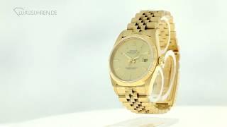 Rolex Datejust 36 Gold 16078 | 360° Video | Luxusuhren.de