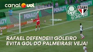 RAFAEL DEFENDE!!! GOLEIRO DO SÃO PAULO EVITA GOL DO PALMEIRAS EM CHUTE PERIGOSO DE VANDERLAN! VEJA!