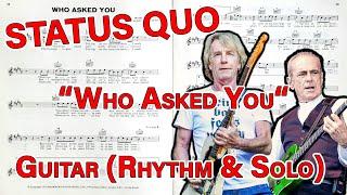 How To Play "Who Asked You" by STATUS QUO on Guitars (Rhythm & Solo) Rick Parfitt, Francis Rossi