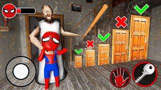 Playing as SpiderMan vs Secret Door Challenge in Granny House