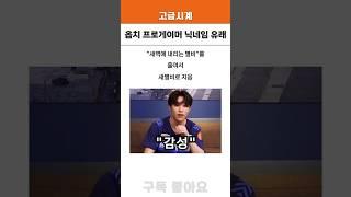 오버워치 프로게이머 닉네임 유래