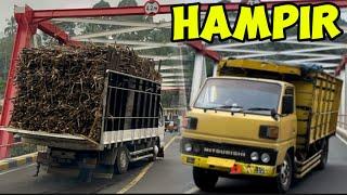 HAMPIR!!! Truk oleng di jalur malang lumajang via selatan (jembatan perbatasan malang lumajang)