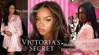Black Girl VICTORIA SECRET ANGEL Makeup Routine | Detailed 🪽
