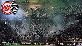 Choreo & Pyro Frankfurt Fans in Gladbach | Borussia Mönchengladbach - Eintracht Frankfurt