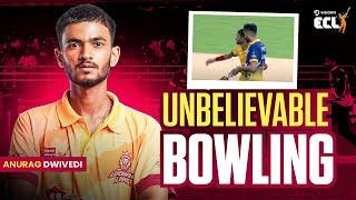 Anurag Dwivedi stuns Elvish Yadav’s team with a wicket maiden  | Haryanvi vs Lucknow | ECLT10