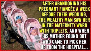 The Wealthy Man Who Abandoned His Fiancée A Week Before The Wedding Sees Her Again With Triplets…