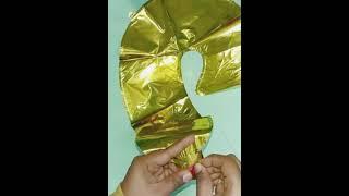 How to blow a birthday balloon | easy way to blow a party balloon #shorts